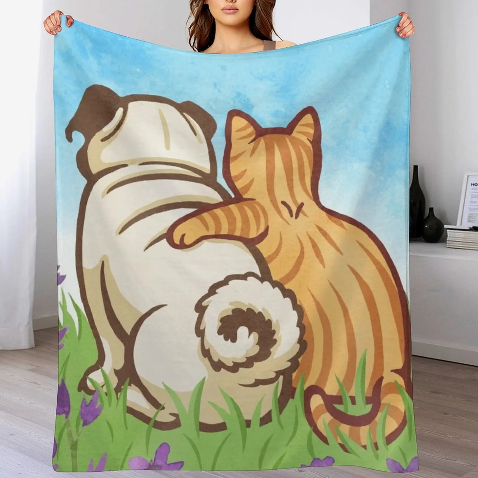 Best Friends Forever - Milo & Otis Throw Blanket