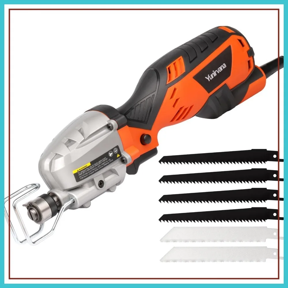 

5.0 Amp Variable-Speed Corded Reciprocating Saw - 3000 SPM, 1/2" Stroke, 4-1/2" Cutting Capacity for Wood & Metal