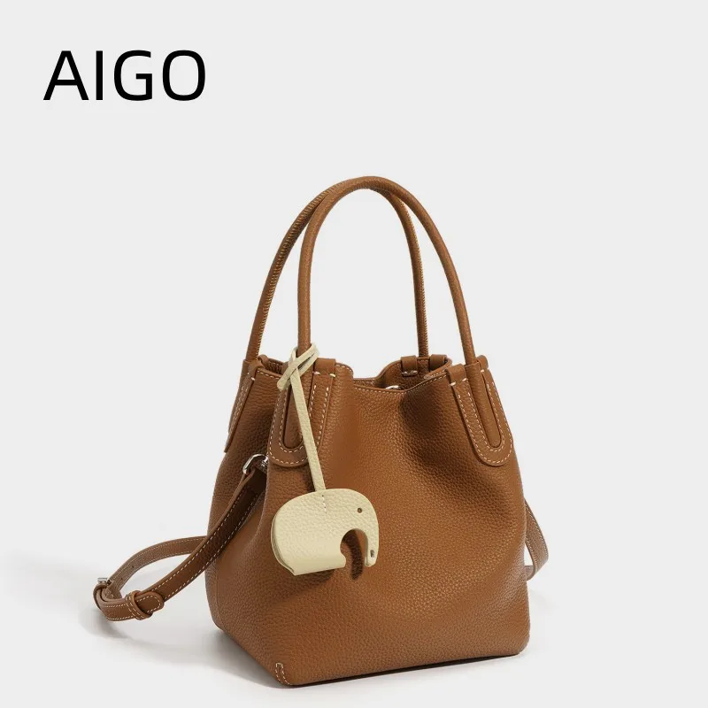 AIGO Luxury Designer Bag Chic Bucket Shopper Tote Bag Women Handbag Ladies Commuter Shoulder Bags сумка женская bolsos de mujer