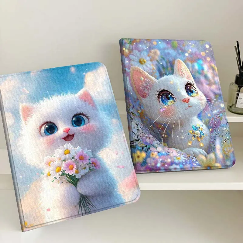 

Чехол для планшета Color Cat с популярным мультяшным рисунком, подарок для Apple iPad Pro Air 13 2 7-го 6-го поколения 2025 M2 M3 M4 M5 12.9 13 дюймов, складной