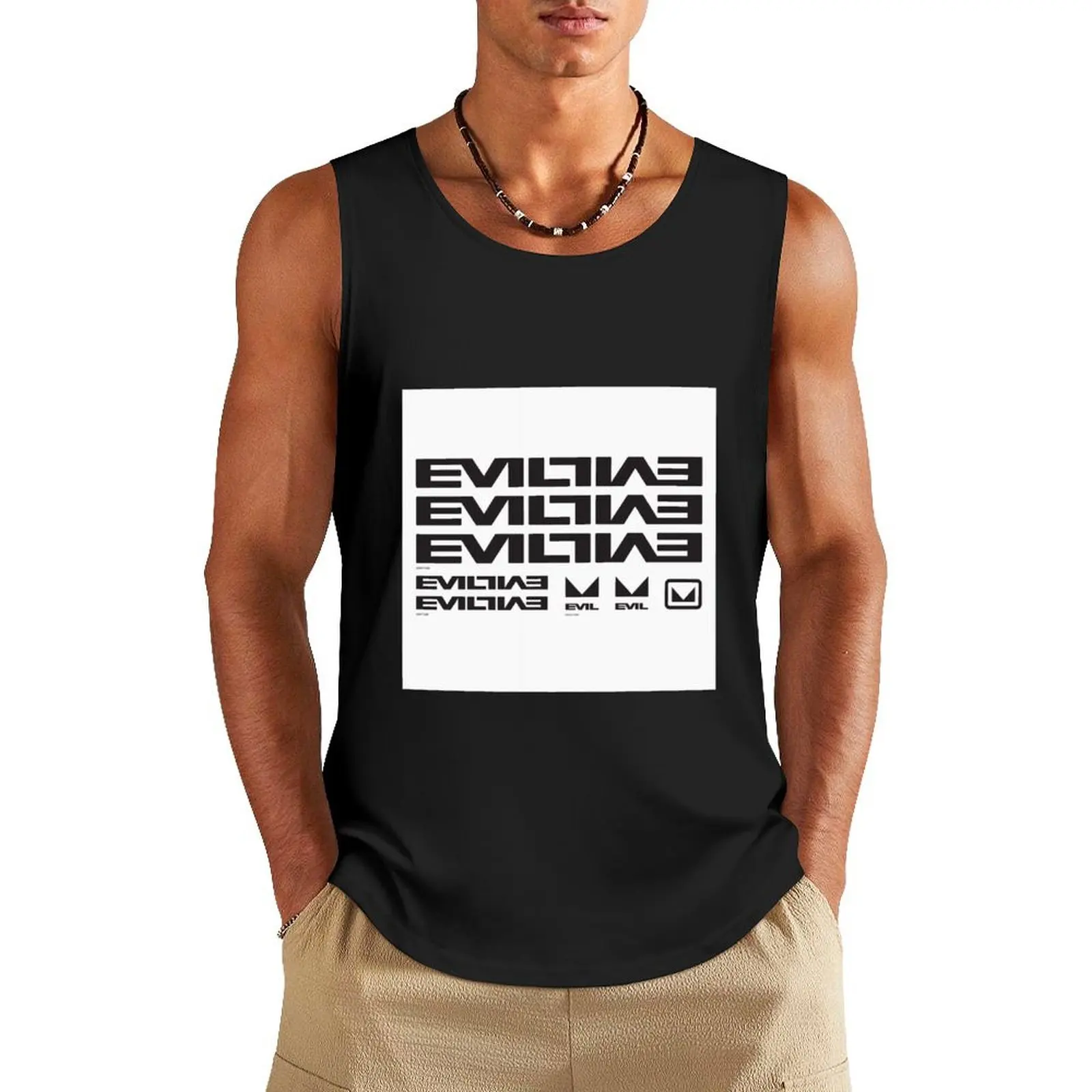 Evil bikes sticker pack Tank Top Men's summer clothes training weight vest clothes for men sleeveless shirts