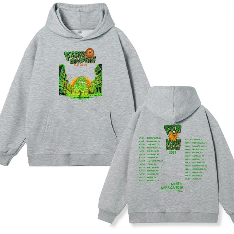 Rapper Feid Ferxxocalipsis Tour 2024 New Hoodie Male Fashion High Street Trend Sweatshirt Long Sleeve Pullover Hoodies Men Women