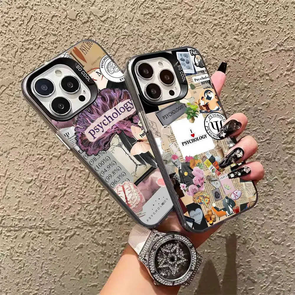 Coque de téléphone colorée pour psychologue et psychologie pour iPhone 17 16 15 14 13 12 Mini 11 8 7 Pro Max Plus
