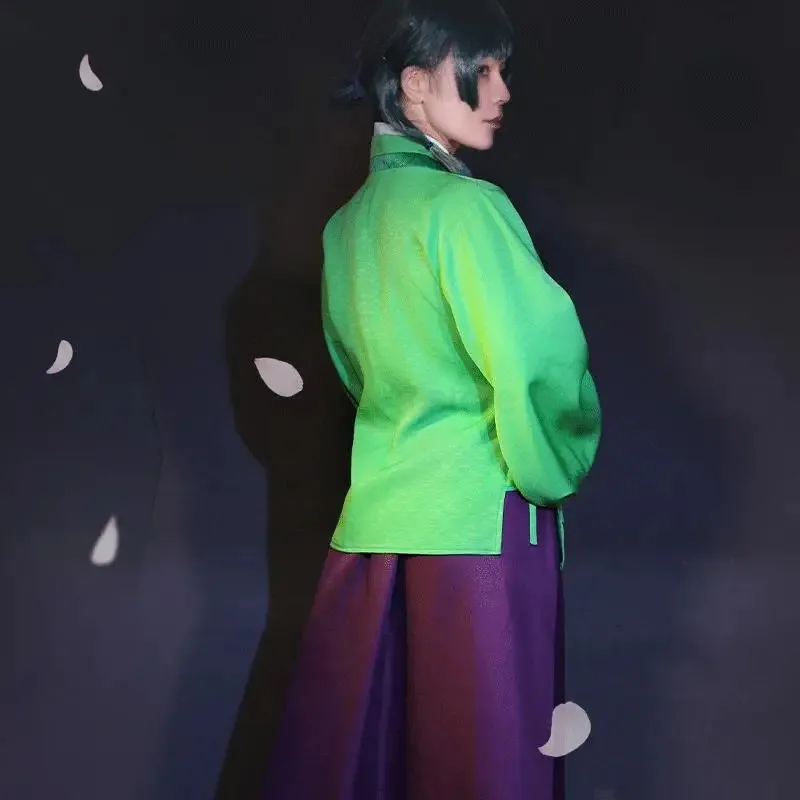 New 2025 Maomao Cosplay Costume Wig Anime The Apothecary Diaries Green Top Purple Skirt Uniform Kusuriya No Hitorigoto Hal ★AA9X