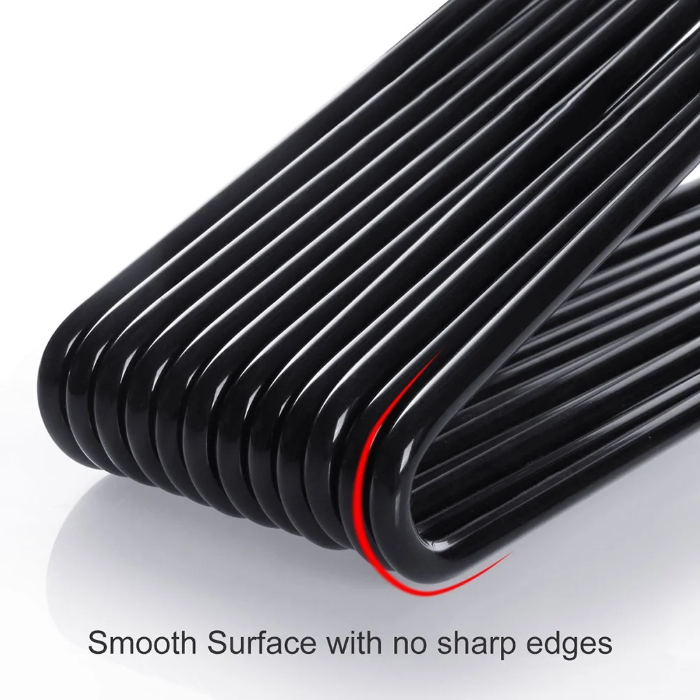 

12Pcs Black Open Ended Pants Hangers Heavy Duty Stainless Steel Pants Organizer No Slip Closet Storage Trousers Hanger