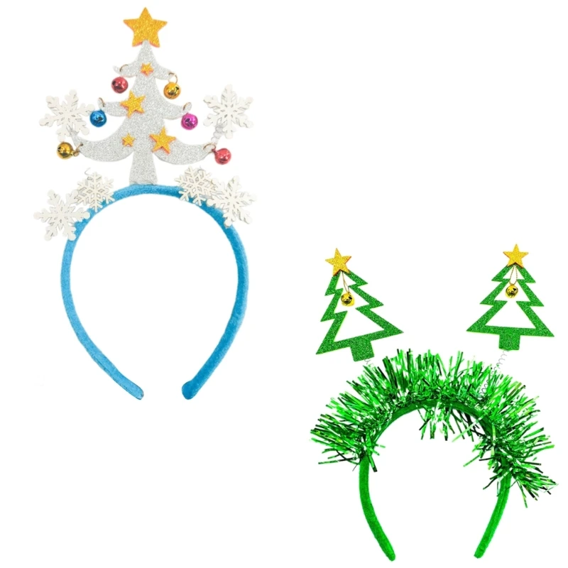 

Unique Christmas Head Accessory with Snowflake and Bells Headpieces for Women