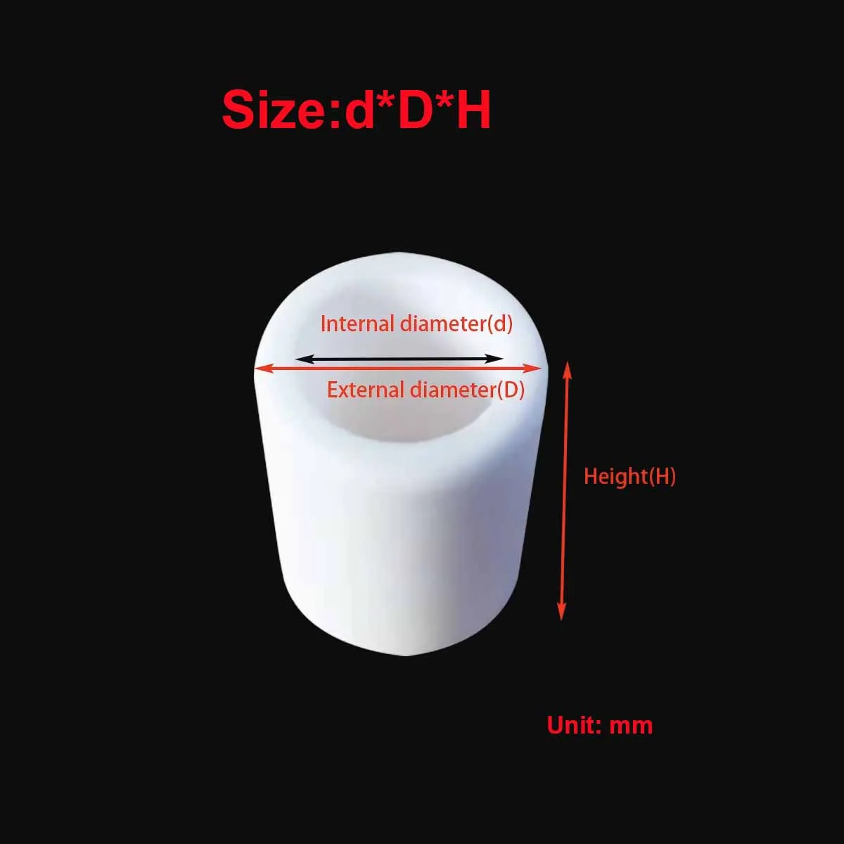 10 Buah Tabung Keramik Alumina Lubang Tunggal Tabung Keramik Bagian Kecil, Lengan Keramik Isolasi Berongga ID 0.6-11Mm