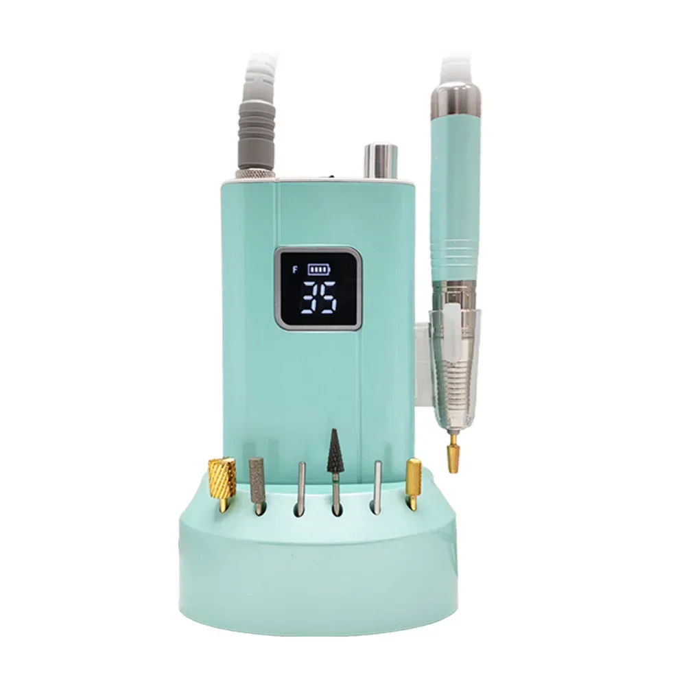 High-end power storage brushless manicure grinder 35000 rpm portable without shaking, unloading nail grinder