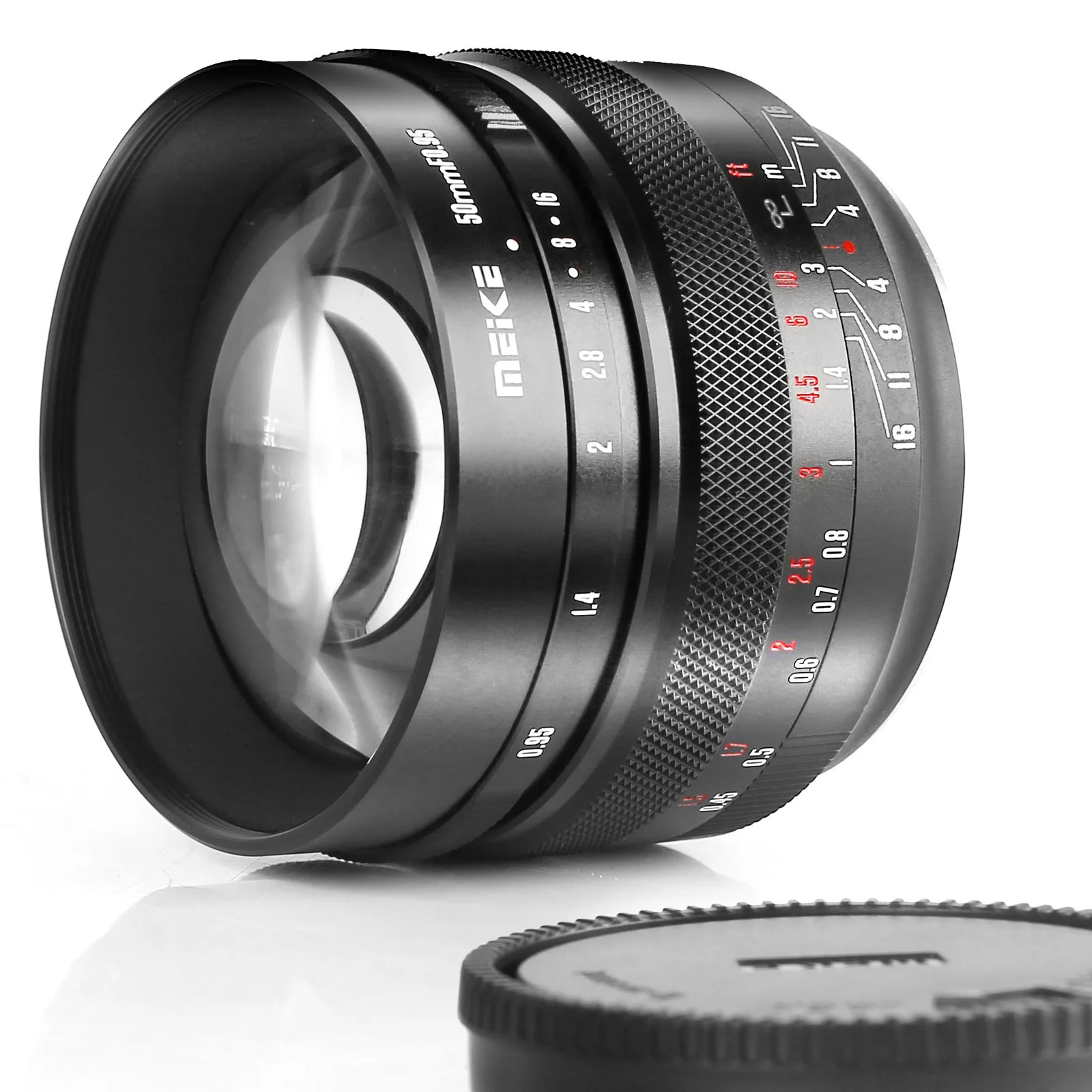 Meike 50mm F0.95 Aps-C Manual Focus Lens Compatible with Sony E/Fuji X/M43/CanonEF-M/Nikon Z Mount Cameras