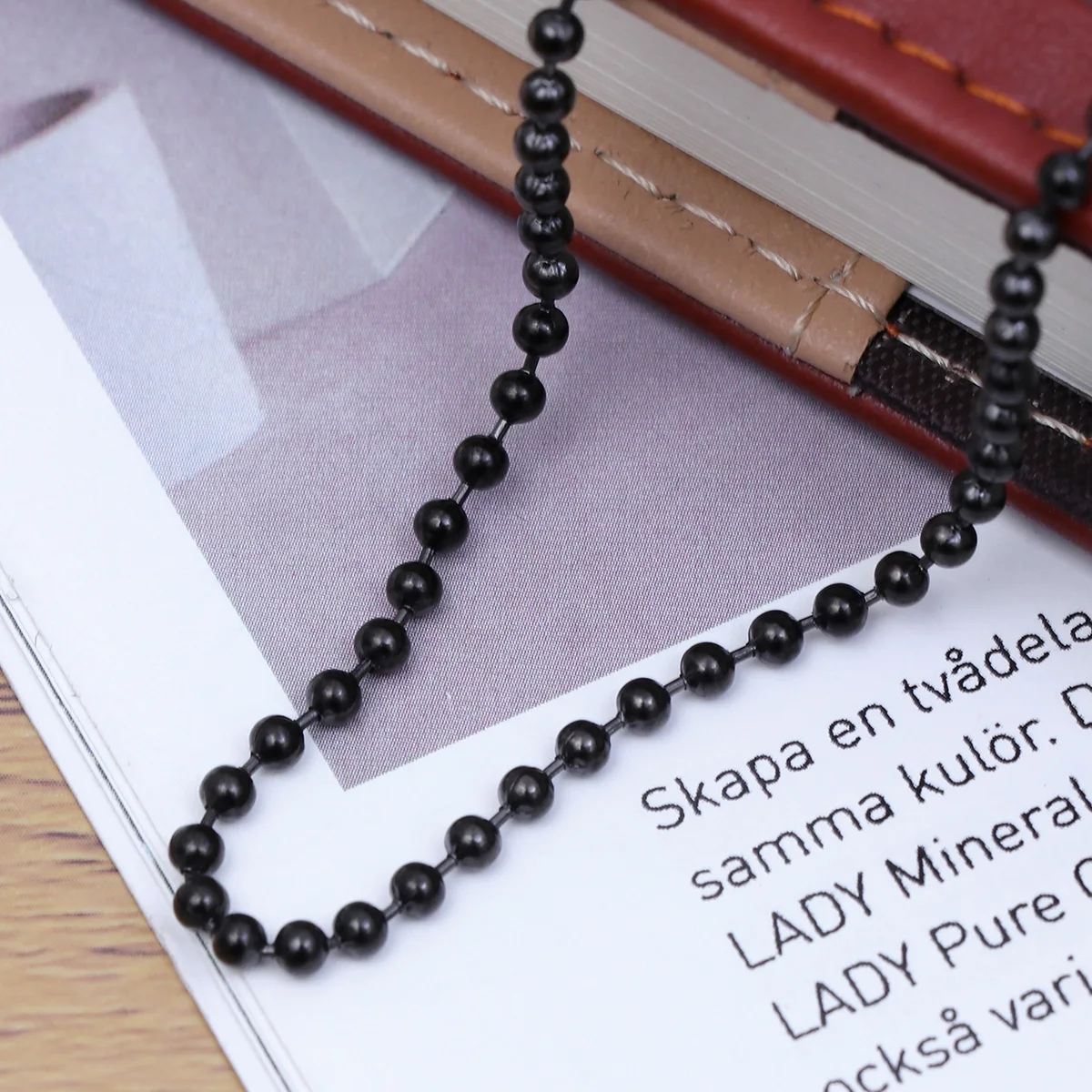 

Bead Necklace Lightweight Titanium Steel Durable All Match Beautiful Design Women Necklace Gift Idea Beach Holiday