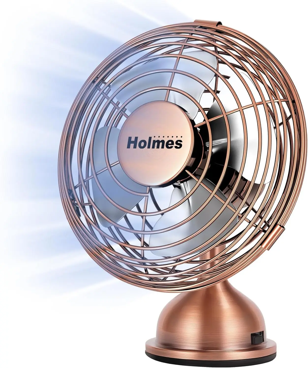 

Mini USB Desk Fan, 4-Inch Vintage Metal Fan, Adjustable 100° Head Tilt, Single Speed, for Home Office Dorm Travel
