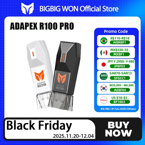 Adaptador inalámbrico BIGBIG WON R100 Pro para Xbox One Xbox Series X | Controlador de interruptor S Elite Series 2 PS5 PS4 reproducción en PS4/Switch/PC