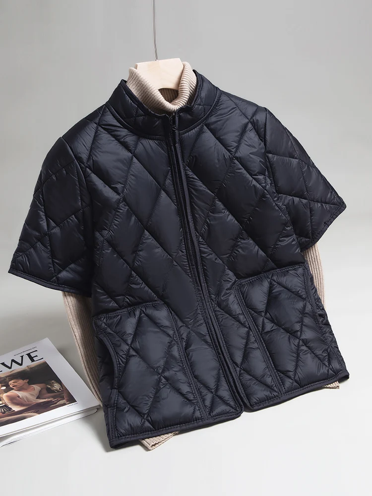 

Легкий мужской жилет с рукавами до локтя для дома, сохраняющий тепло, для помещений с кондиционером, с защитой плеч