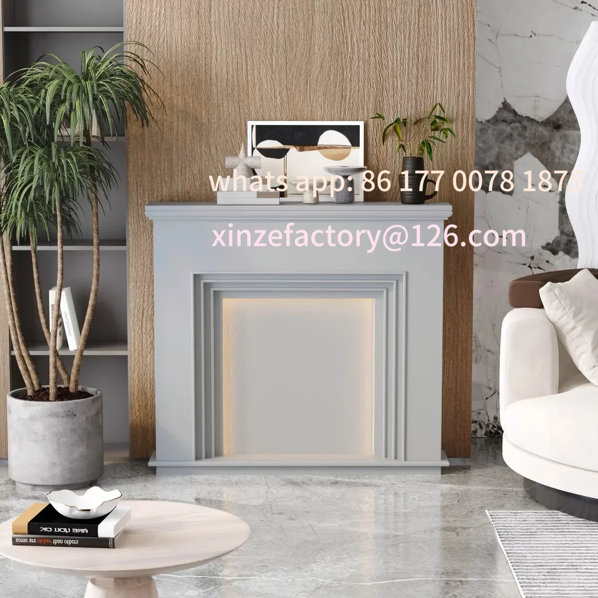 

Customizable Lamp Art Simple Fireplace Wall Side Wall Side Decorative Cabinet Living Room Decorative Air Cabinet