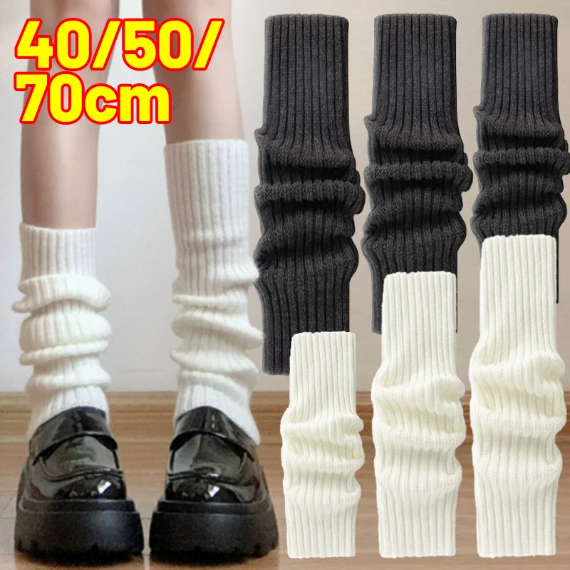 

Y2K Winter Lolita Leg Warmers Fluffy Knitted Arm Warmers Gothic Lolita Long Socks Women Leg Warmer Stylish Stretchy Boots Cover