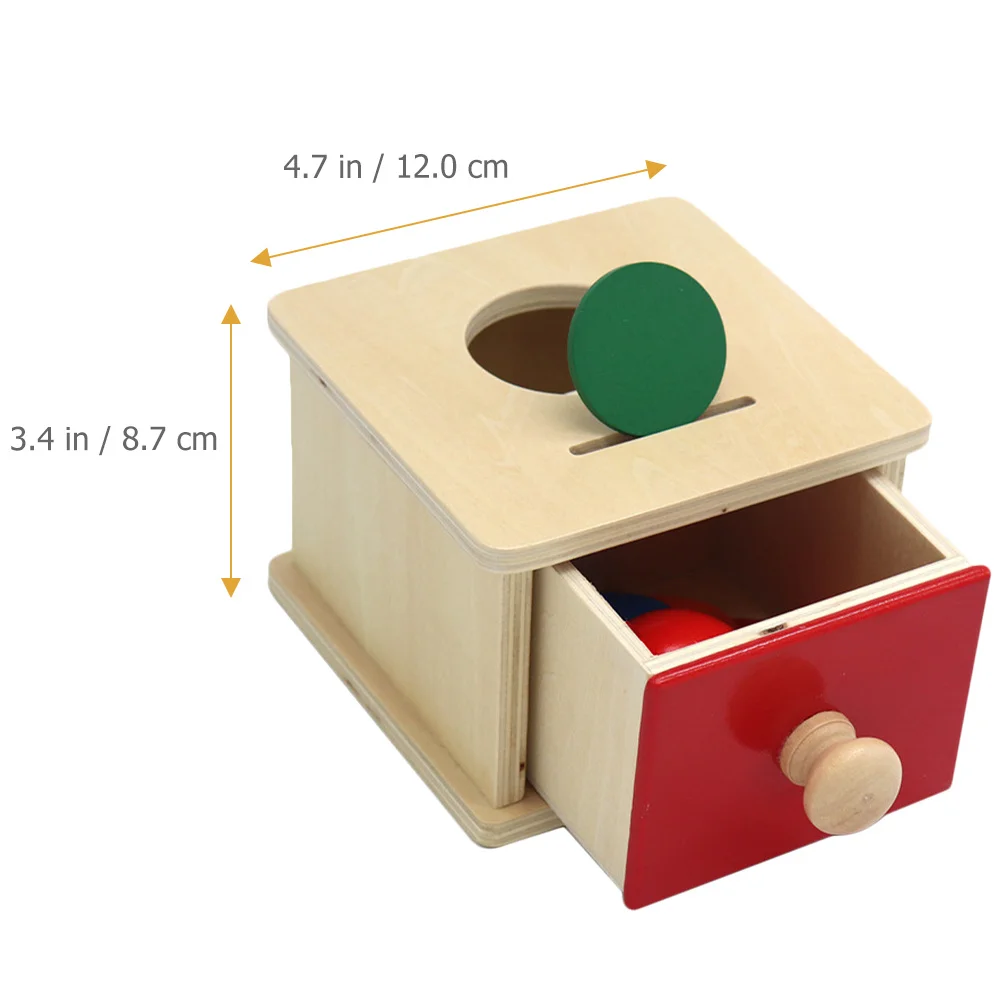 1 conjunto de gaveta de madeira montessori, ferramenta de ensino para bebês de 9 meses, treinamento de habilidade motora fina, aprendizagem