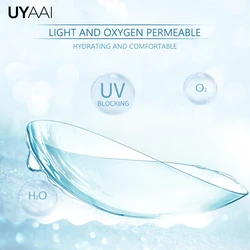 UYAAI -0.50~-9.50 Degree Clear Contact Lenses  Newbie-friendly Entry-level Eyes Power Yearly Lens Natural Clear Contacts