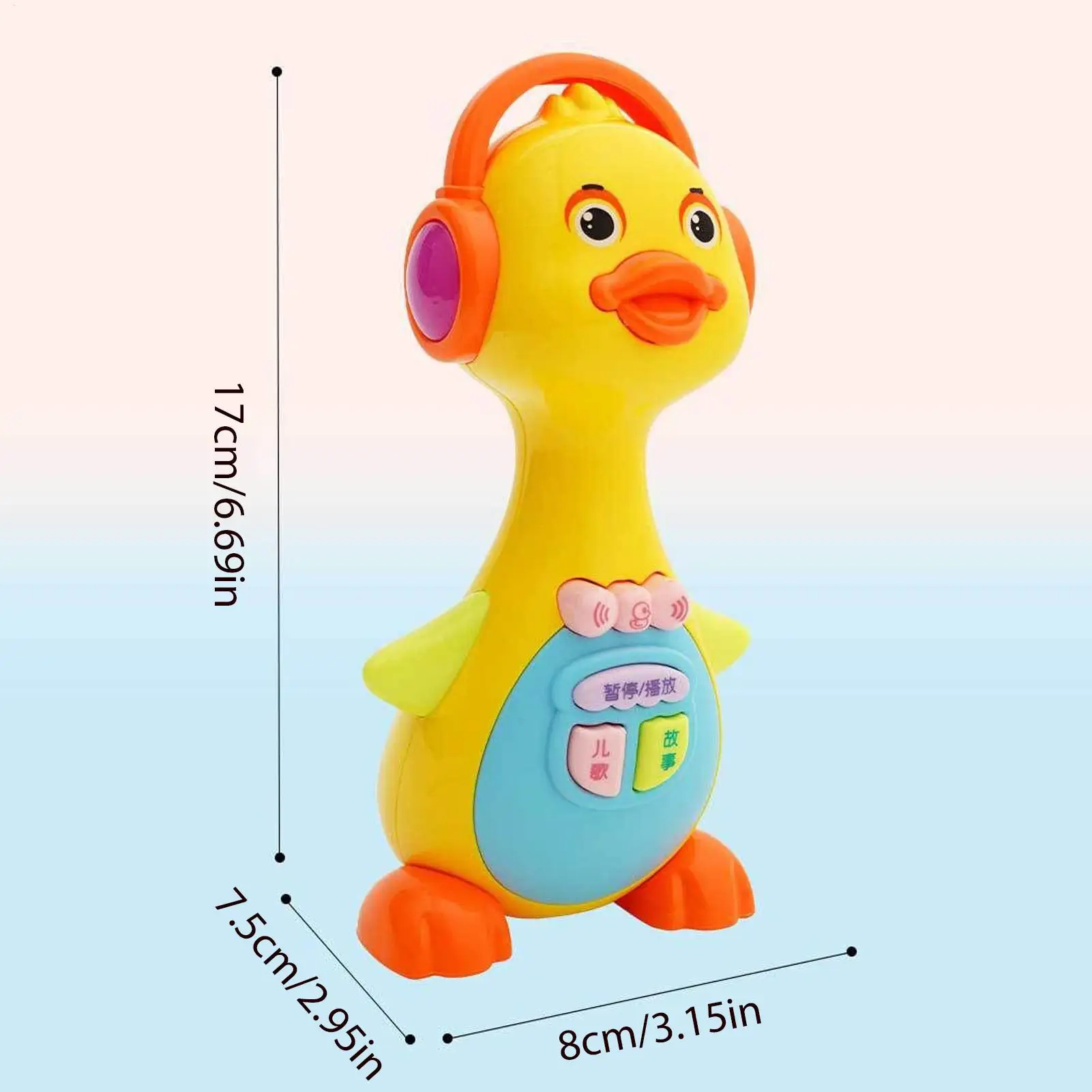 เป็ดเต้นรำไฟฟ้าพร้อมแสงไฟ น่ารักกะพริบตาและส่ายหัว ของเล่นสัตว์เลี้ยงอิเล็กทรอนิกส์เพื่อการศึกษา สำหรับเป็นของขวัญวันเกิดเด็ก