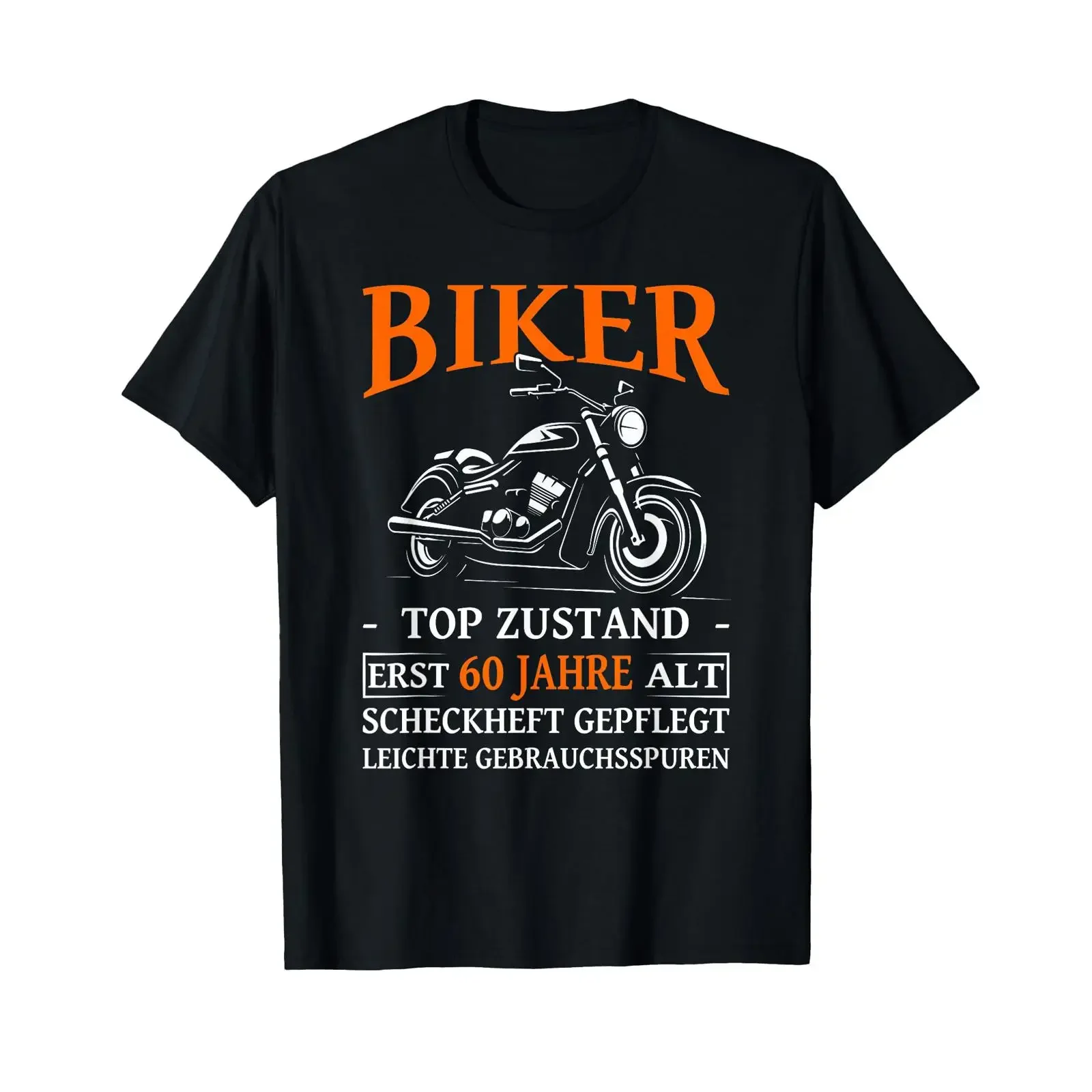 Mens Motorcyclist 60th Birthday Biker Top Condition T Shirt black vintage Washed Top For Everyday Wear designer clothes