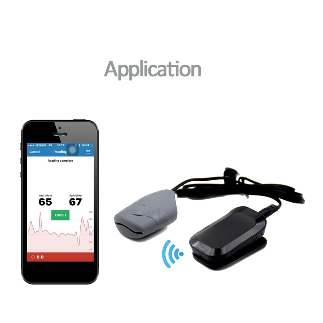 

Cardio Fitness Silicone Finger Clip Fingertip Heart Rate Sensor for HRV Heart Rate Variability Monitor