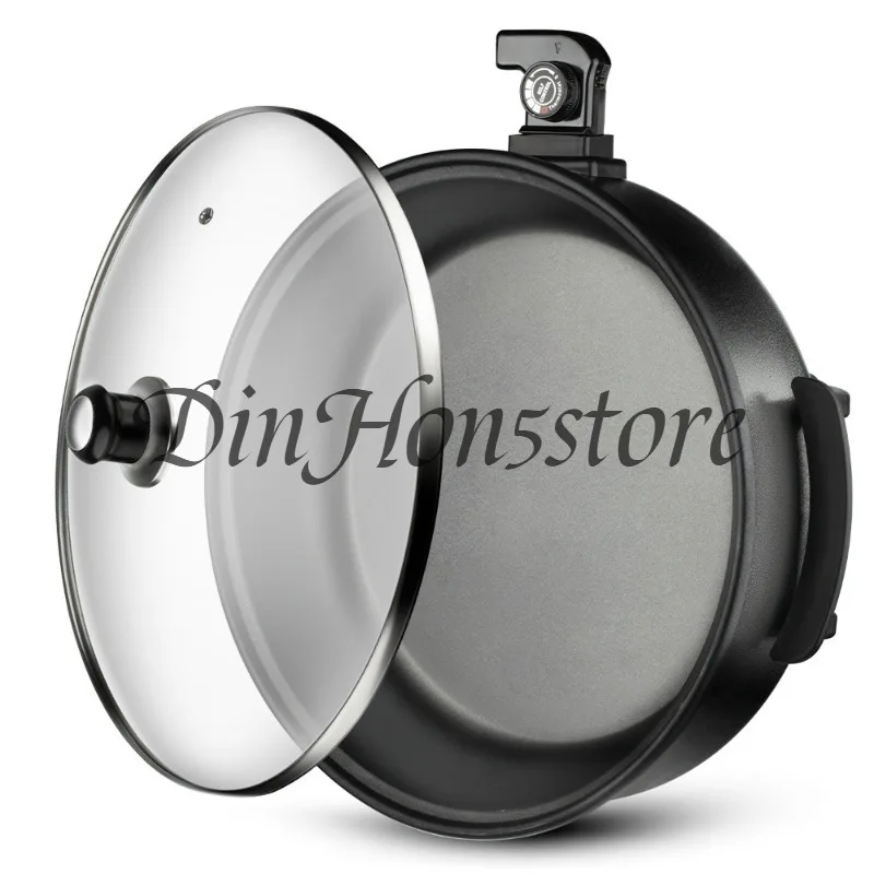 Household multi-functional pizza machine multi-functional integrated electric wok electric heating pot non-stick