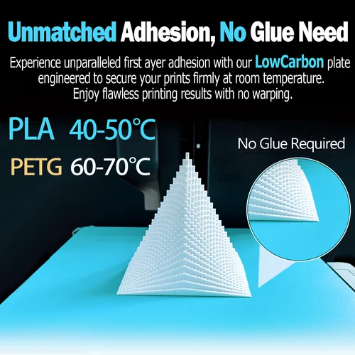 Imagen 2 del producto Placa de construcción en frío para Creality K1 K1C, placa de construcción Ender 3 V3 Ke K1 SE Ender 5 S1, ajuste de cama PLA PETG, ahorro de energía, Reduce el carga de la máquina