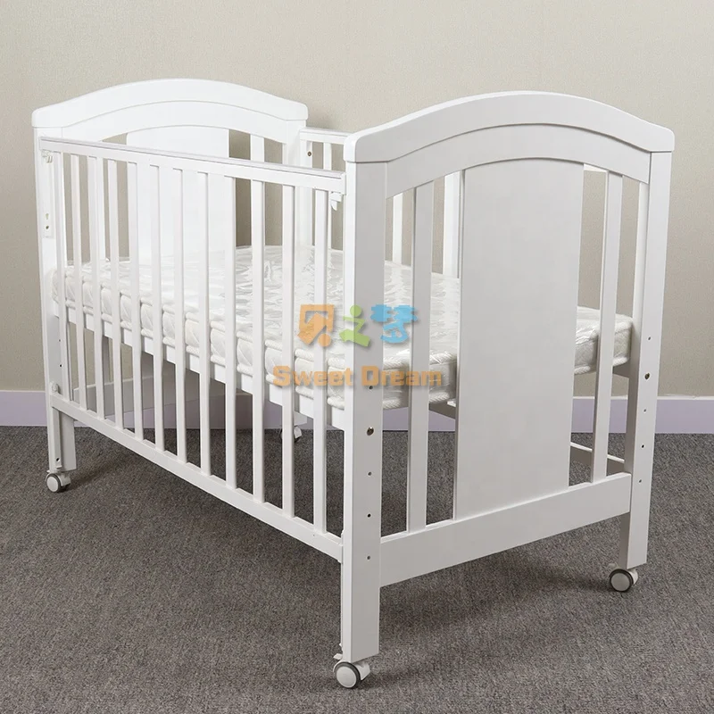 Design Ground Baby Bed Baby Bed with Wheels Latest Wooden Multi Functional Modern Newborn Solid Wood Baby Cribs 0-3 Years Child