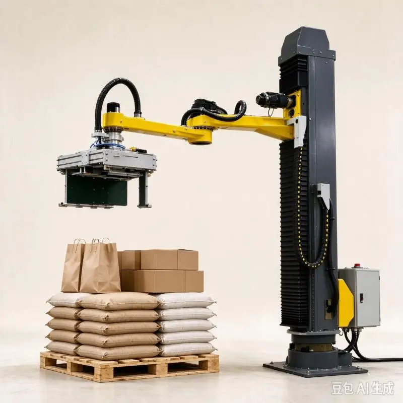 Column Palletizer Energy Saving Column Pallet Stacker Easy Maintenance Palletizer For Manufacturing Packaging Workshop