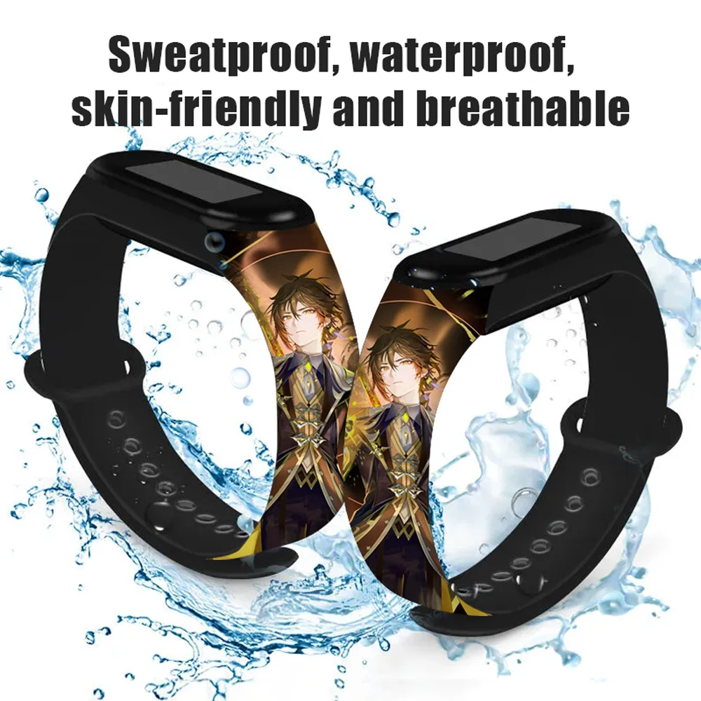 Anime Printed Wristband with Electronic Watch Screen Display Two Colors Available Waterproof Suitable for Children and Students