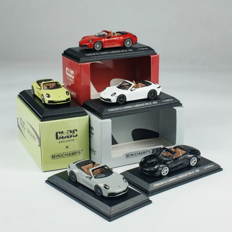 

MINICHIAMPS 1:64 911 992.2 Carrera GTS Convertible: Коллекционная модель автомобиля из сплава, игрушка для мальчиков, настольное украшение