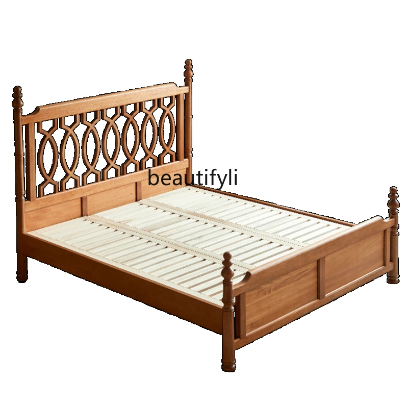 

Nordic Solid Wood Bed Windsor Bed 1 M 8 Master Bedroom High-End Cherrywood Double Retro Bed