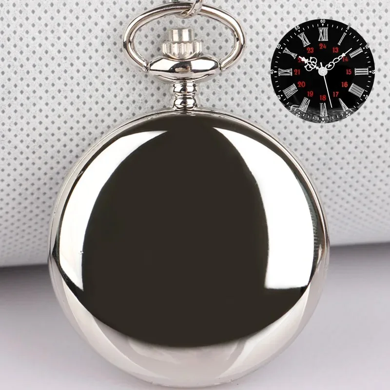 럭셔리 부드러운 실버 Steampunk 빈티지 Fob 체인 스틸 쿼츠 주머니 시계 패션 로마 번호 다이얼 펜던트 여성 남성 선물