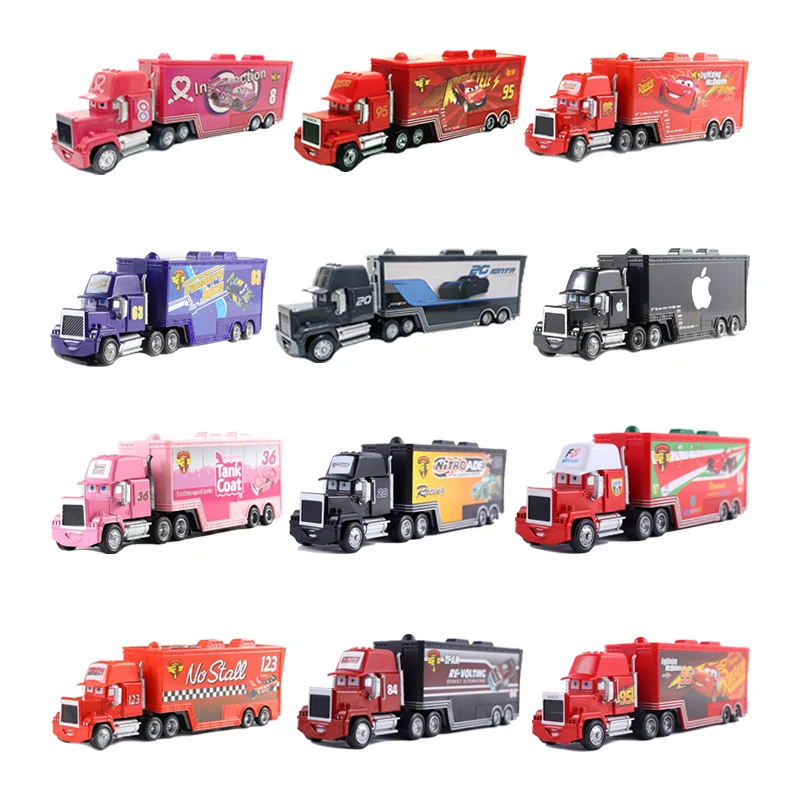 

Disney Pixar Cars Movie Lightning McQueen Truck Cargo Trailer Toy Collectible Disney Truck Model Car Kids Birthday Gifts Toys