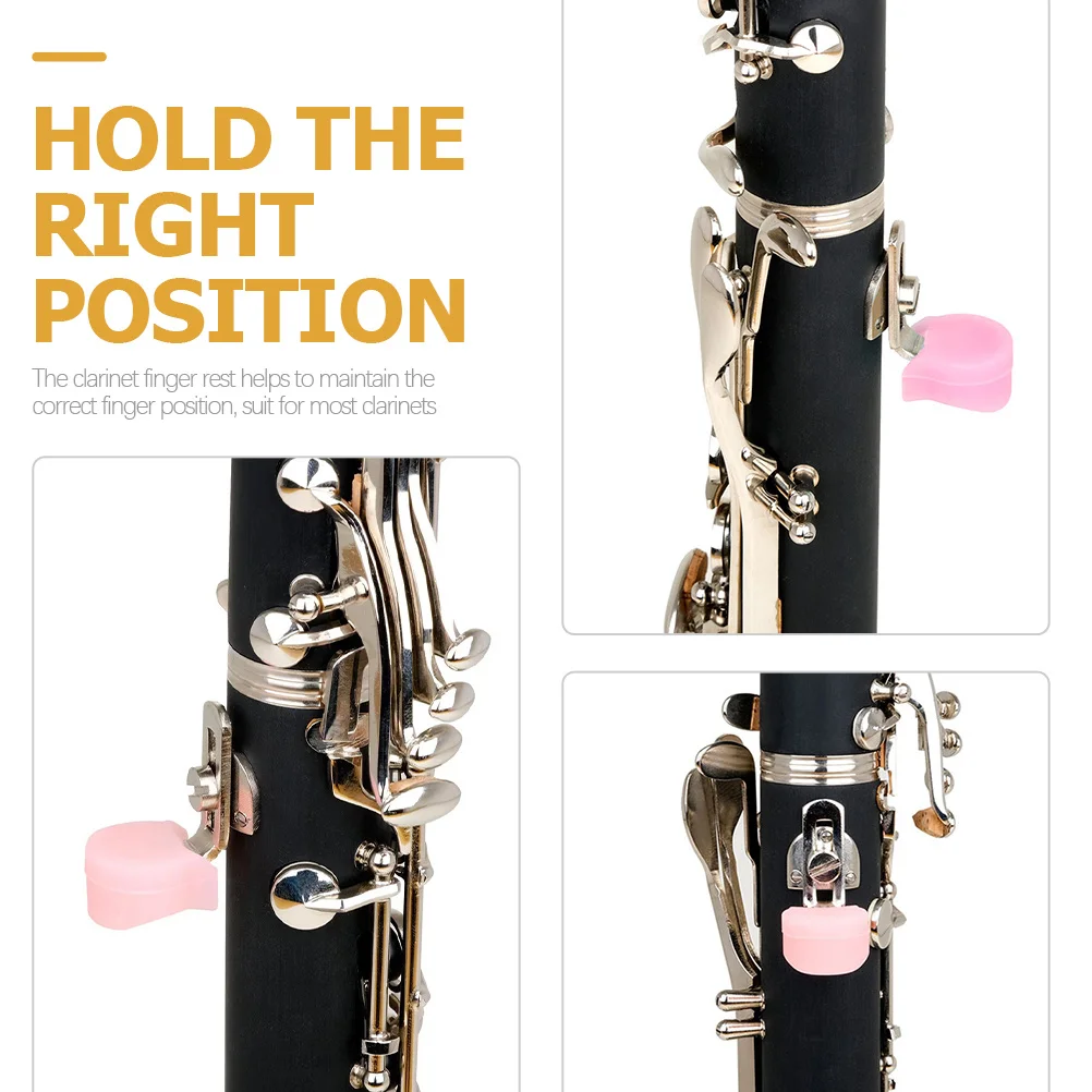 

5Pcs Soft Clarinet Finger Rest Silicone Thumb Pad for Smooth Playing Non-Slip Support Fits Most Models Portable Music Accessory