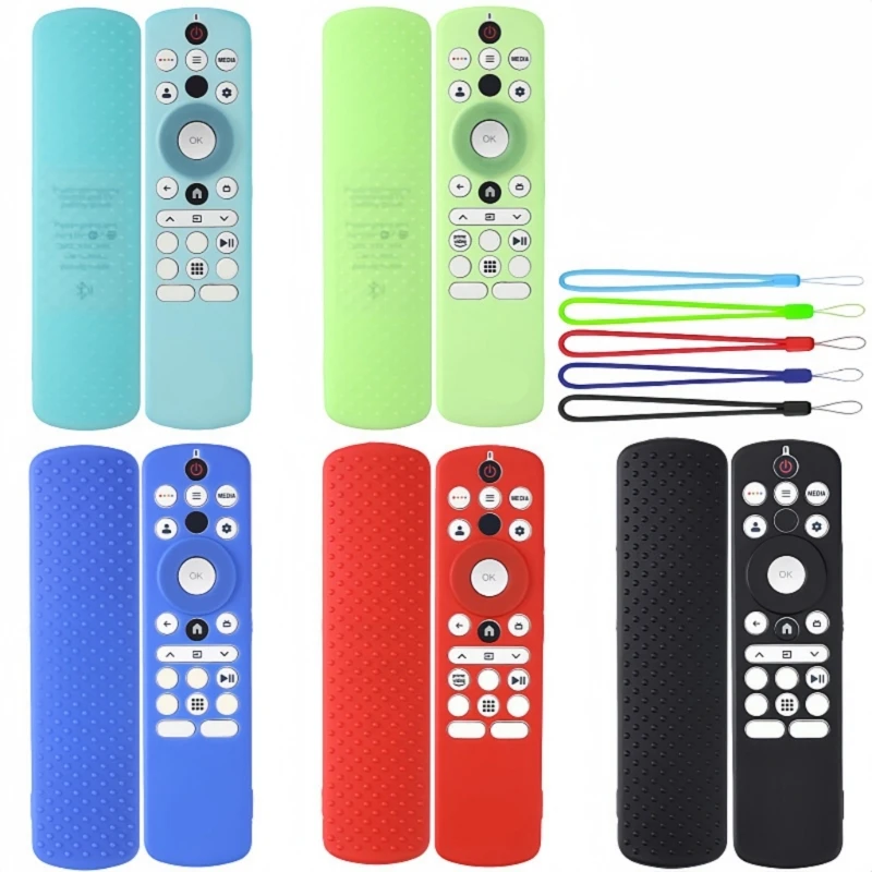 Funda de silicona que absorbe los golpes para el control remoto de Haier Smart TV HTR-U33G que ofrece una protección superior contra caídas y polvo