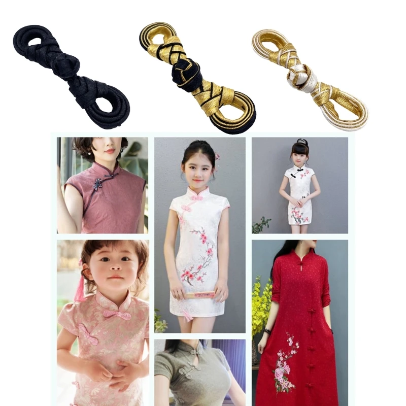 Botones chinos huecos con forma Pipa, accesorios costura decorativos para ropa china