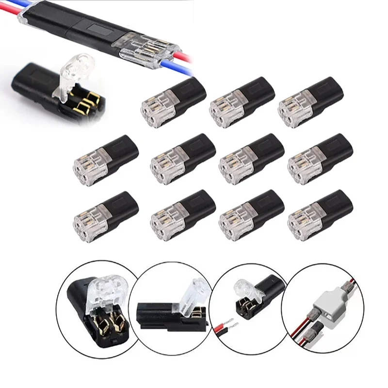 

50Pcs Solder-free Quick Terminal H-type Strip-free Dual Wire Butt Connector Clamps Securely Holds Wires Not Easy To Loosen