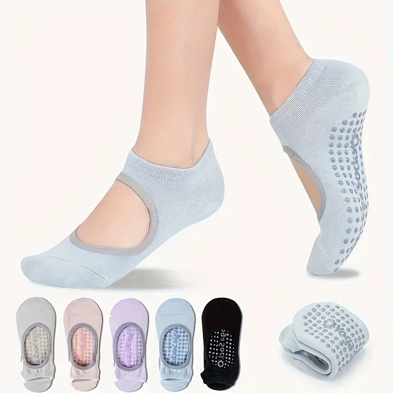 Professional Women Yoga Socks for Gym Indoor Sports and Fitness Breathable Silicone Anti-slip Ballet Pilates Dance Sports Socks