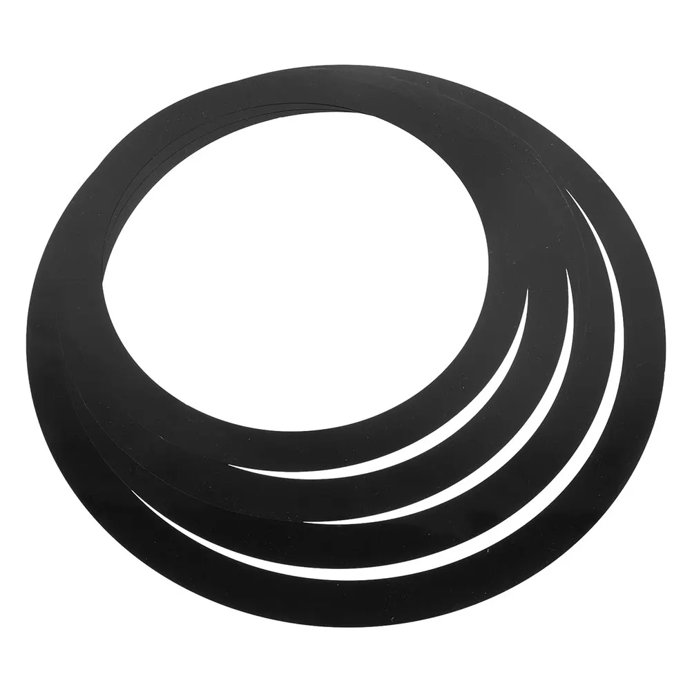 

4 Pcs Black Drum Skin 10 12 14 16 Inch Drum Mute Ring Silencer Practice Accessories Home Sordine Kit Dampeners