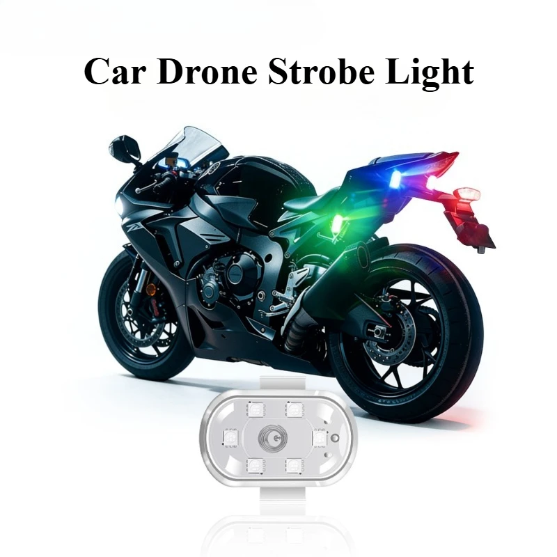 Wireless Aircraft Navigation Light 7Colors, Drone Strobe Anti-Collision Warning Lamp, High Visibility Light for Motorcycle Car