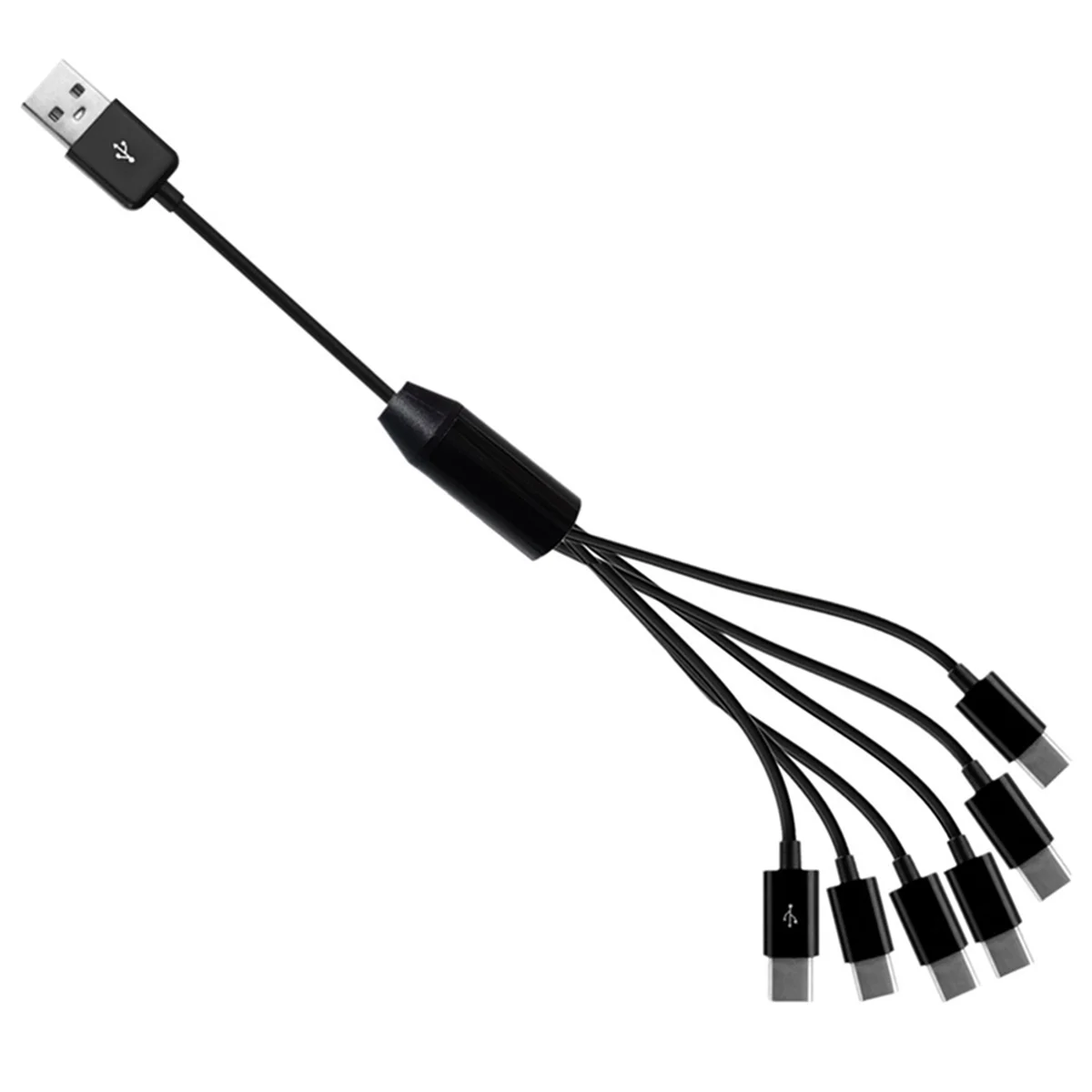 Charing Cable6-In-1 USB Type C Splitter Cable C Data Transmission Charing Cable for Phone Tablet 1.5m