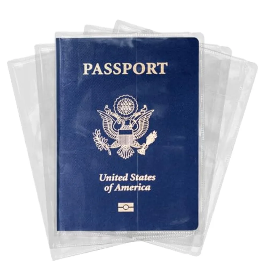 

Clear Passport Protector Holder Waterproof Plastic Passport Cover Vinyl ID Protector for Travel Document Credit Card