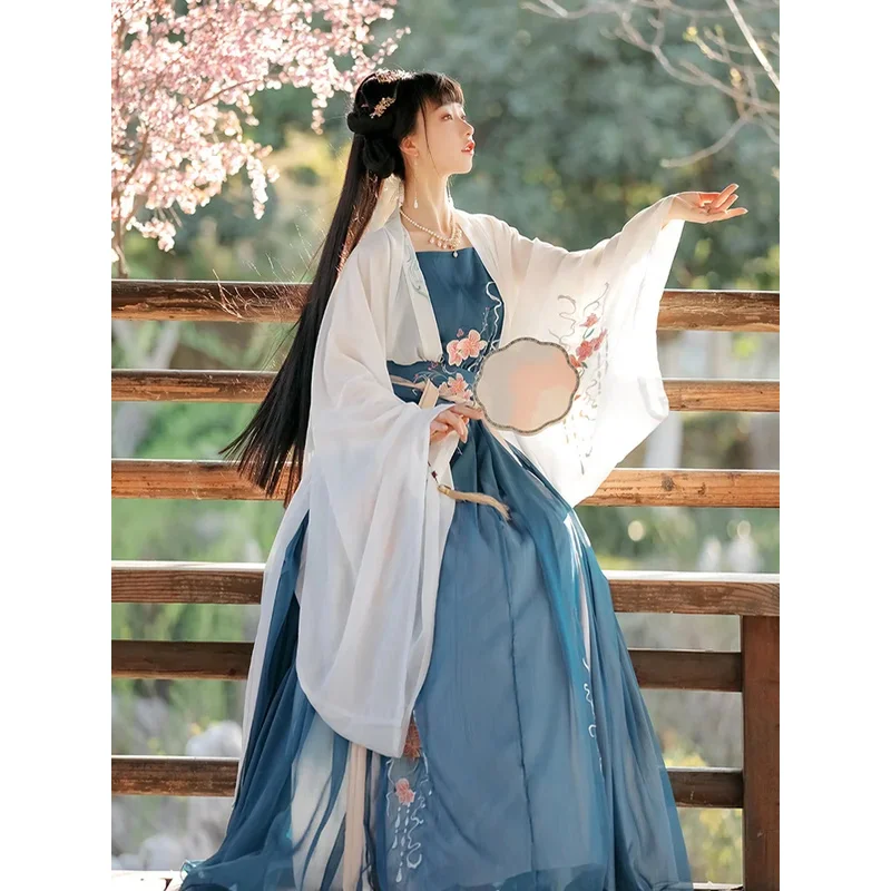 

DY20Women's Traditional Chinese Korean Costume Korean Women's Dress Embroidered Wei Jin Dynasty Party Performance Dance Costume2