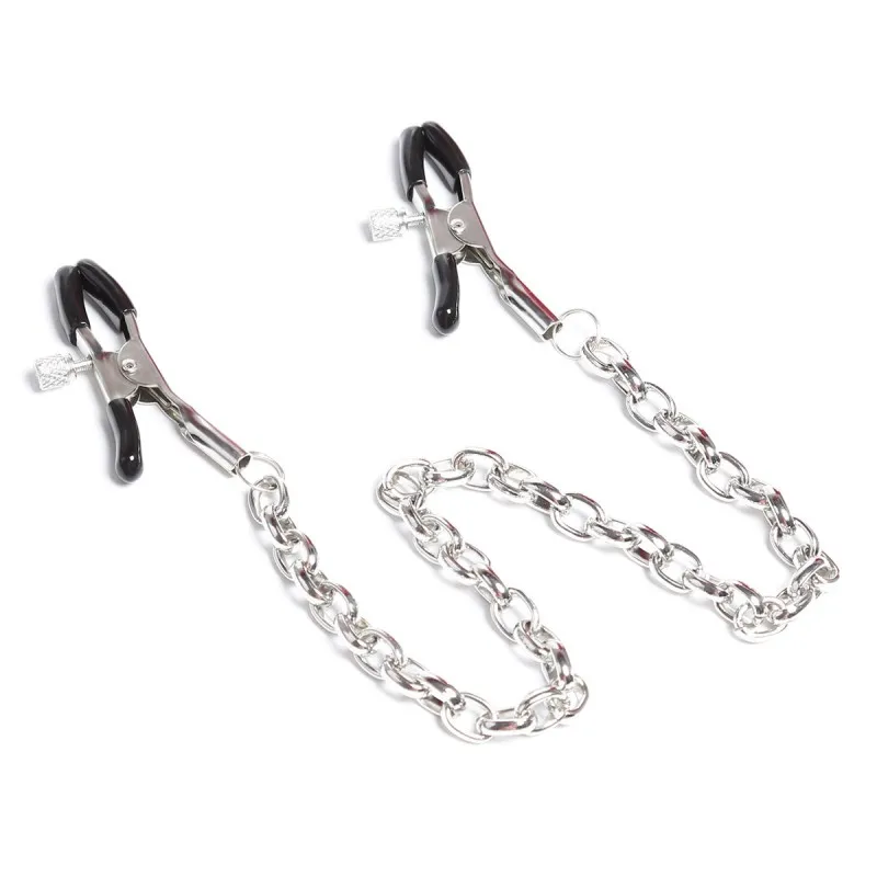 Accessori esotici Morsetti per capezzoli schiavi BDSM con catena di metallo Gadget erotici fetish Seno Femdom Giocattoli sessuali per donne Giochi per adulti