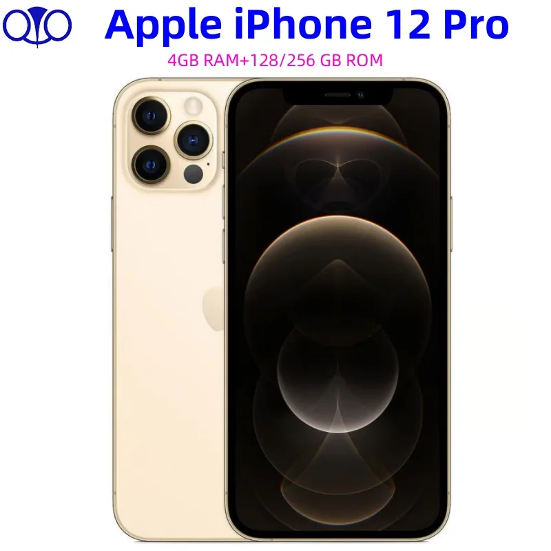 Originele Apple iPhone 12Pro 128/256 GB ROM 6.1 "Super Retina OLED A14 IOS Face ID Echte ontgrendelde mobiele telefoon