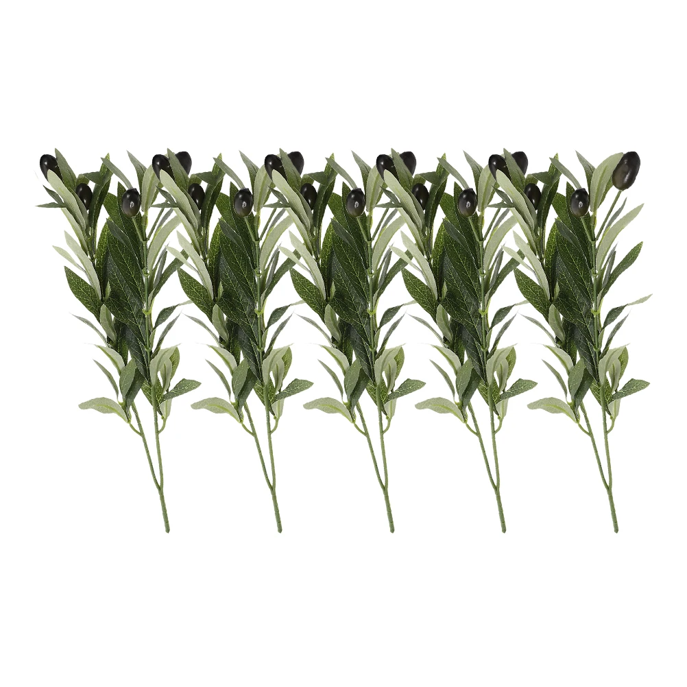 

5Pcs Artificial Olive Branches 15.7 Inch Realistic Faux Olive Tree Branches for Vases Wedding Table Centerpiece Greenery