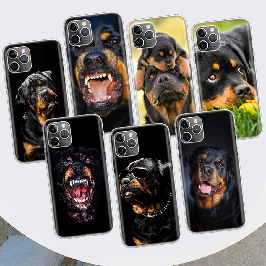 Rottweiler Dog Phone Case For Apple iPhone 11 12 13 14 15 16 Pro Max 7 X XS 8 Plus + Mini SE Customized Print Soft Cover For App