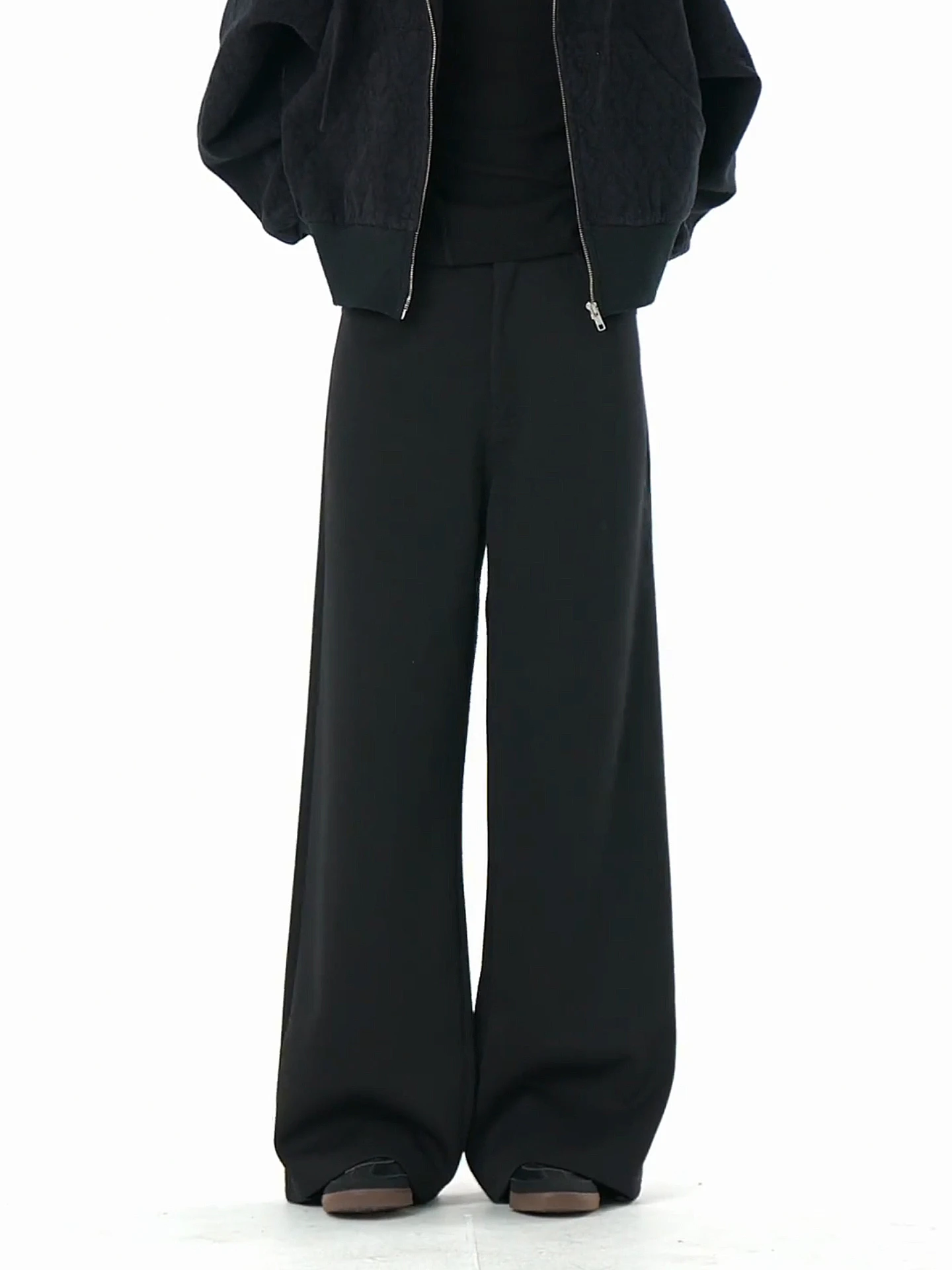 Bla American Sle Wide Leg Pants Men's Autumn Drape Straight Cut Sports Casual Trousers High Waist Long Pants for Teens