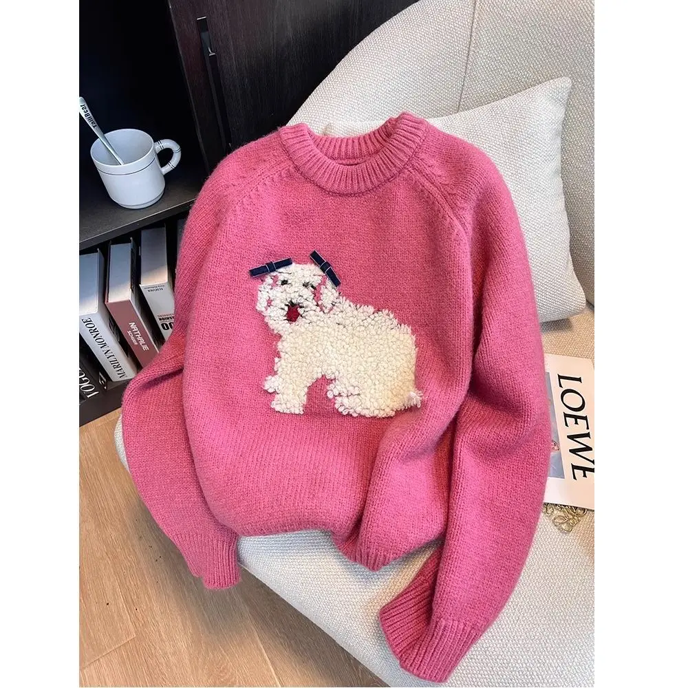 

Womens Pullovers Elegant Alpaca Wool Thick Warm Winter Sweater Ethnic Pattern Jacquard Knit Vintage Retro Style Heavyweight 2026