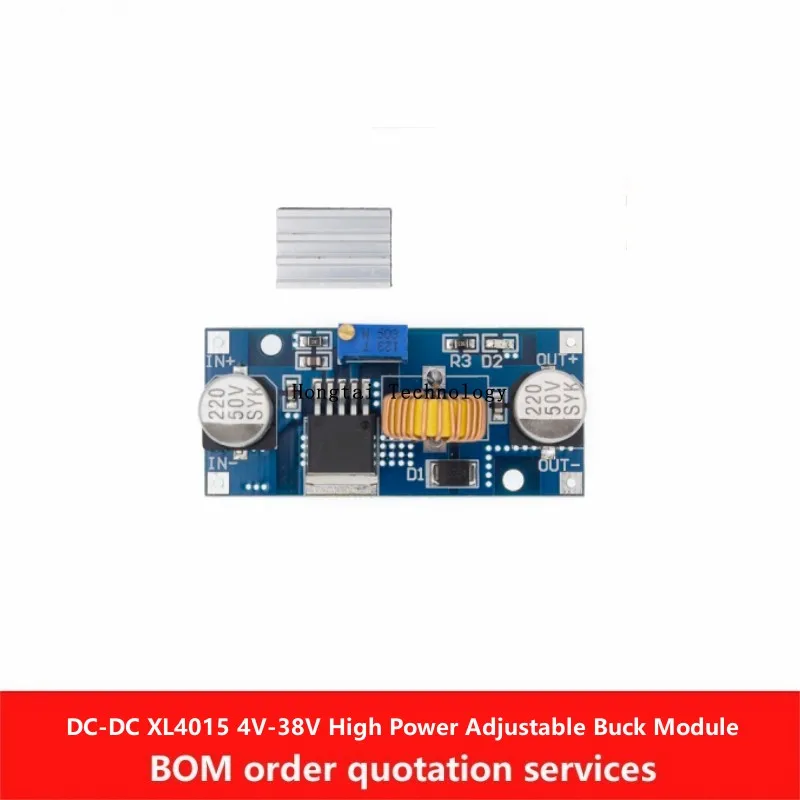 DC-DC XL4015 Adjustable Buck Module 4V-38V High Power 96% High Efficiency Low Ripple 5A